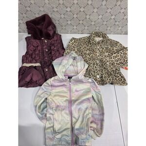 Girls 3 Piece‎ Jacket Vest Hoodie Set Nike Wonder Nation Little Lass Size 2T